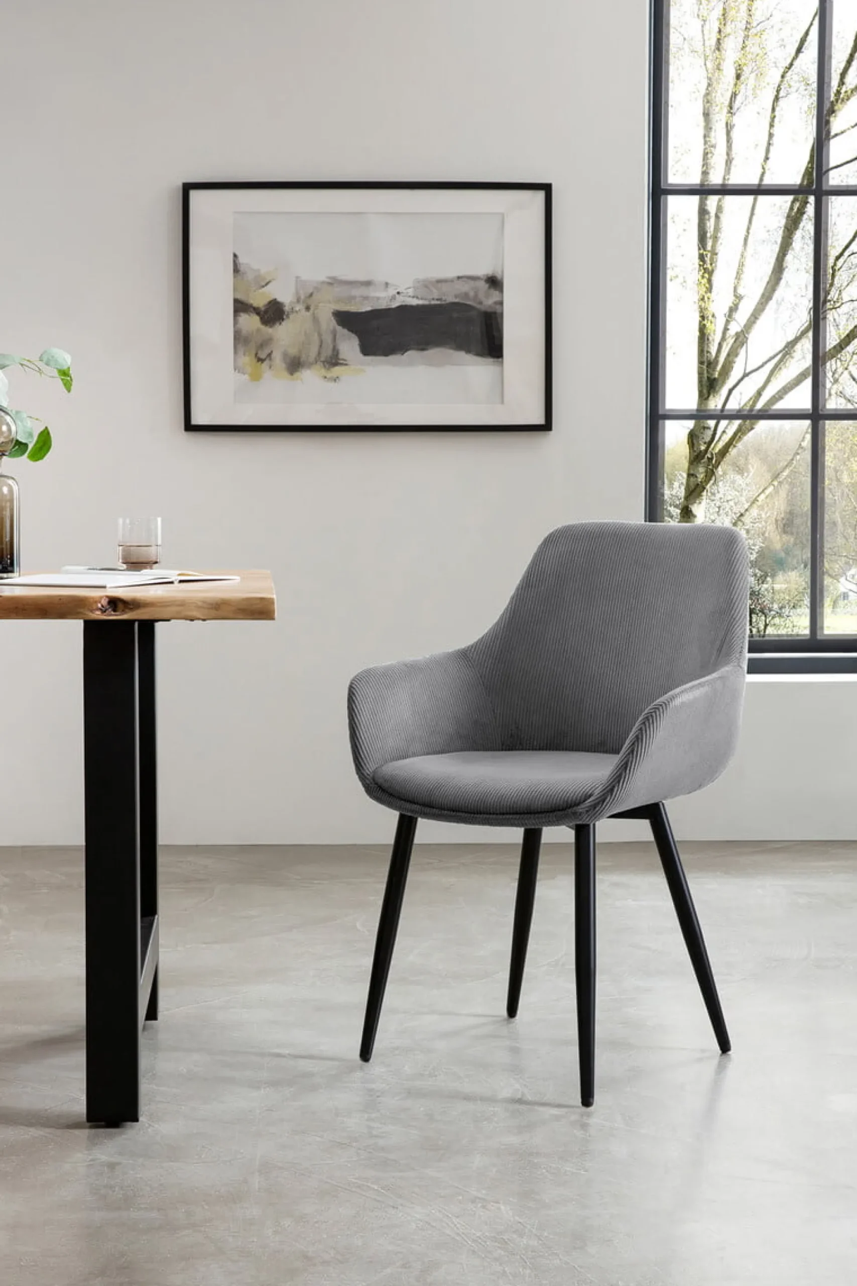 Armstoel Amine Grijs – Set van 2^Huisenthuis Online