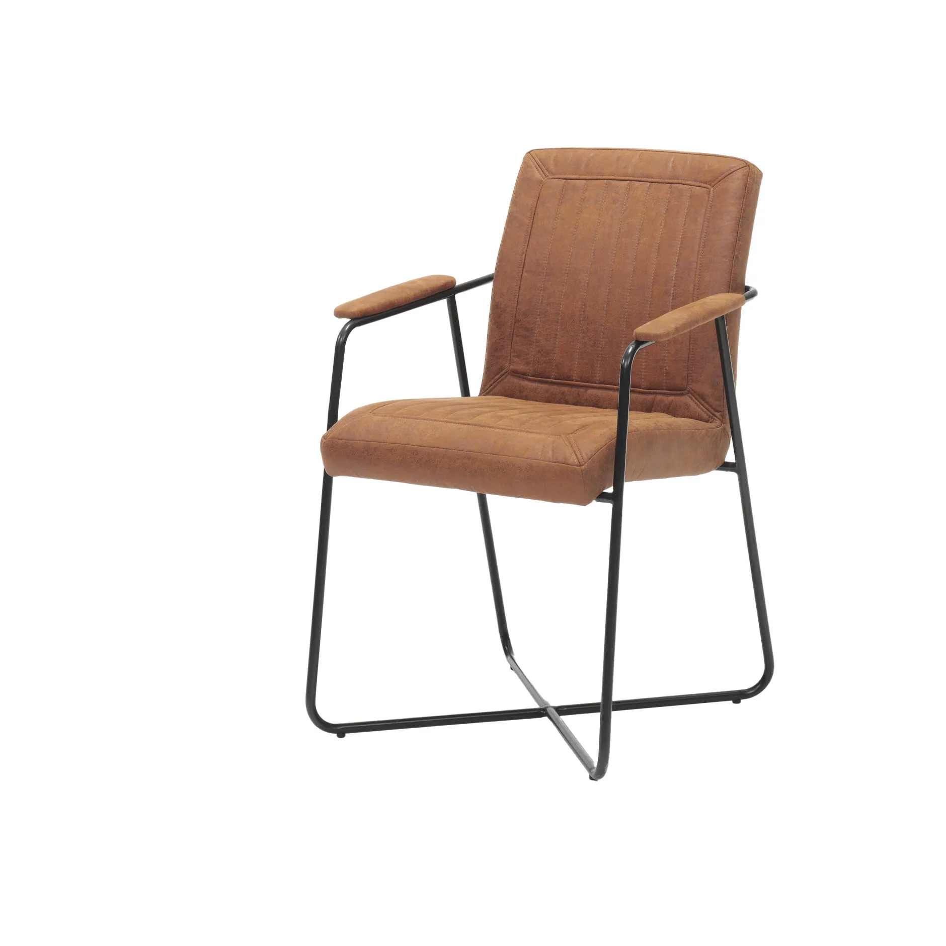 Armstoel Cesar Cognac Microleder – Set van 2^Huisenthuis Discount