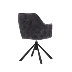 Armstoel Harper Antraciet Velours – Set van 2^Huisenthuis New