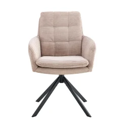 Armstoel Heleen Zand Ribstof – Set van 2^Huisenthuis Hot