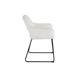 Armstoel Hilton Wit Bouclé^Huisenthuis Outlet