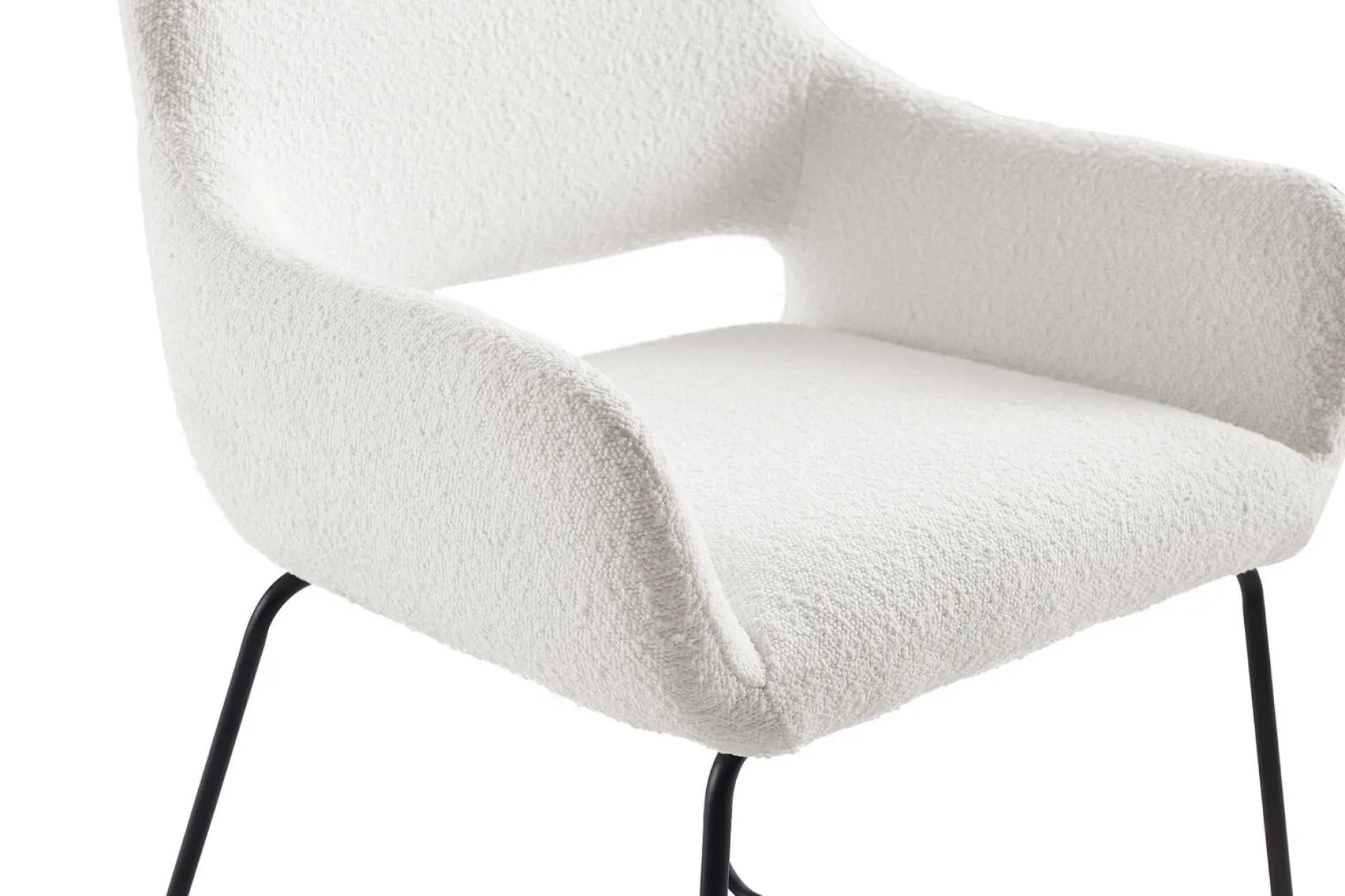 Armstoel Hilton Wit Bouclé^Huisenthuis Outlet