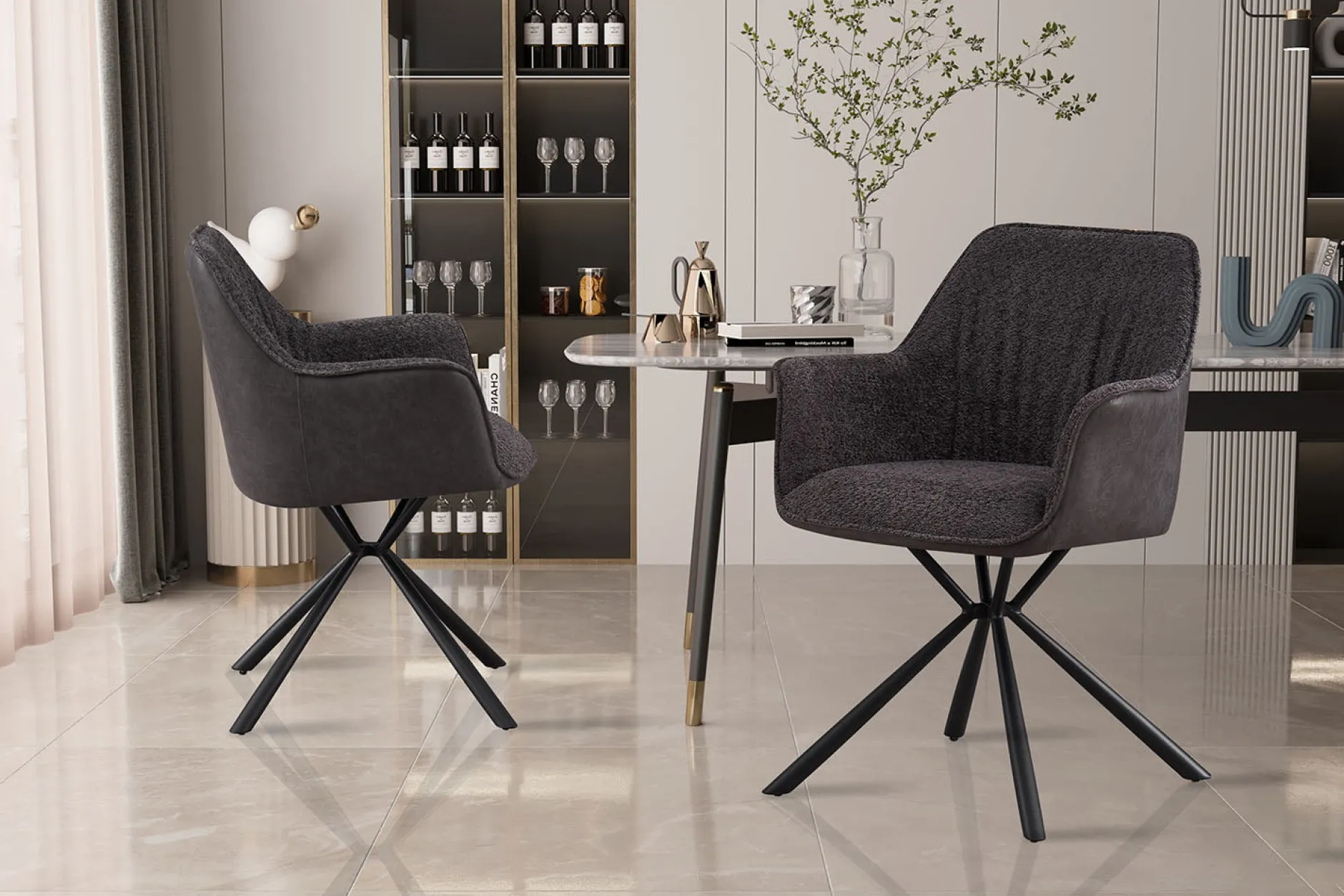 Armstoel Jan Bouclé – Set van 2^Huisenthuis Online