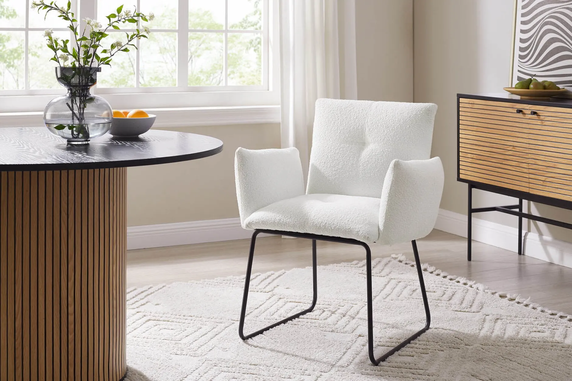 Armstoel Lizzie Bouclé^Huisenthuis New