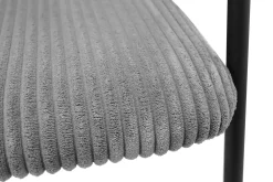 Armstoel Vieve Donkergrijs Ribstof – Set van 2^Huisenthuis Online