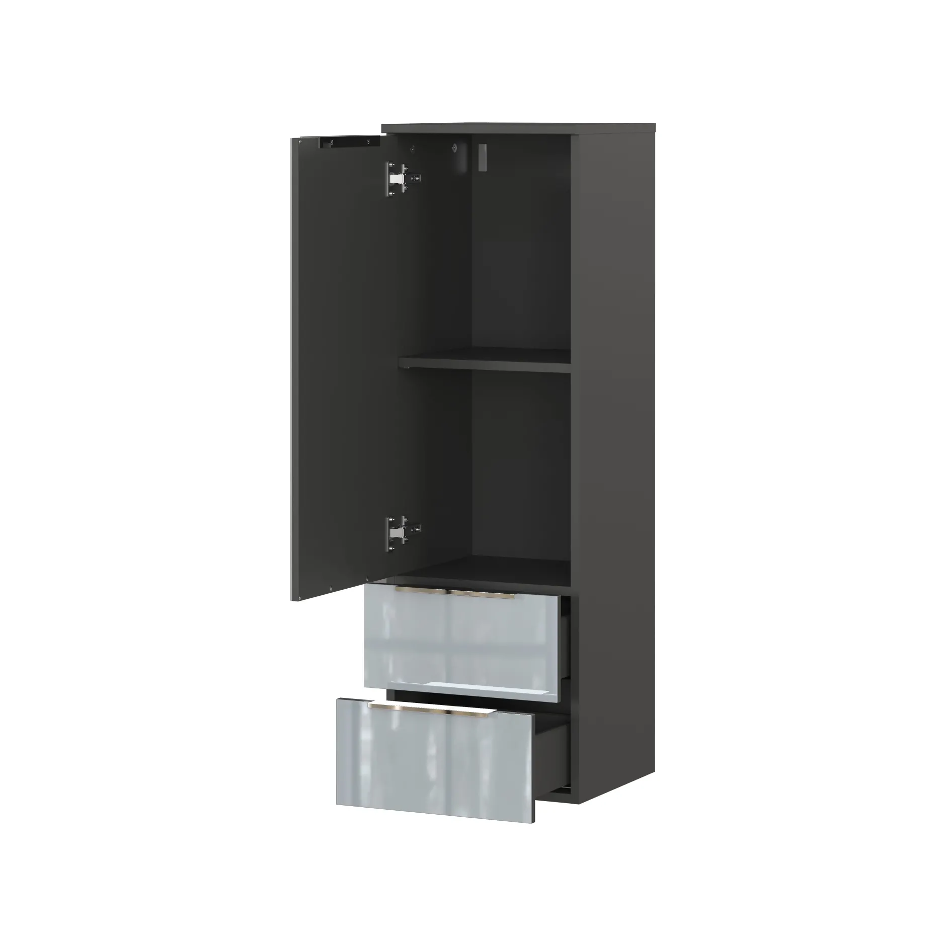 Badkamer Kolomkast Philip Grafiet-Zilver 111 cm^Huisenthuis New