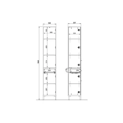 Badkamer kolomkast Serpa 190 cm^Huisenthuis Clearance