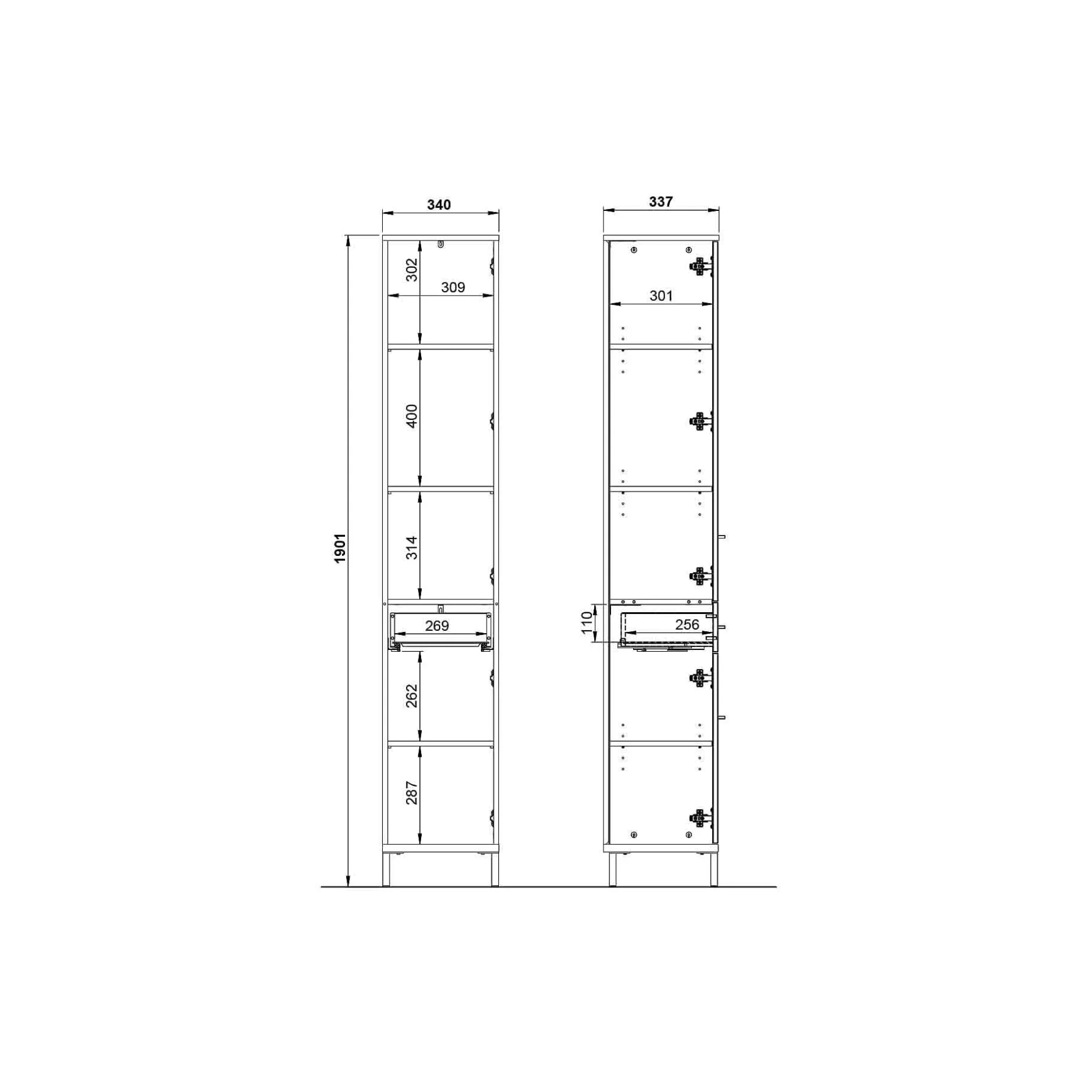 Badkamer kolomkast Serpa 190 cm^Huisenthuis Clearance