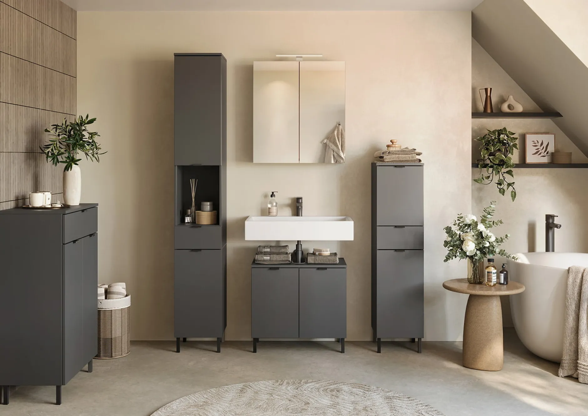 Badkamer kolomkast Zadar 190 cm^Huisenthuis Online