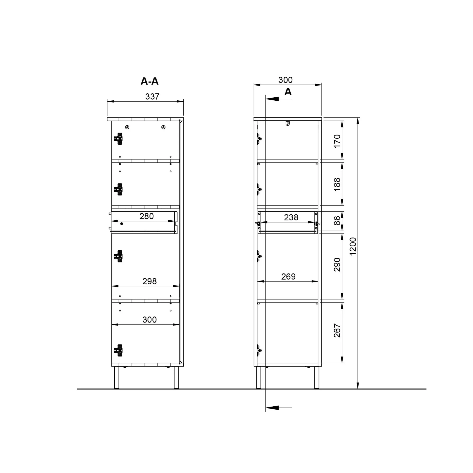 Badkamer kolomkast Zadar 120 cm^Huisenthuis