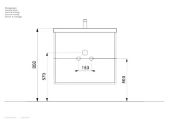 Badmeubel Austin 50 cm^Huisenthuis Outlet