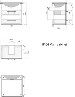 Badmeubel Austin 50 cm^Huisenthuis Outlet
