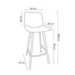 Barkruk Ferry – Laag – Set van 2^Huisenthuis New