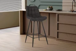 Barkruk Johanna Donkergrijs – Set van 2^Huisenthuis Outlet