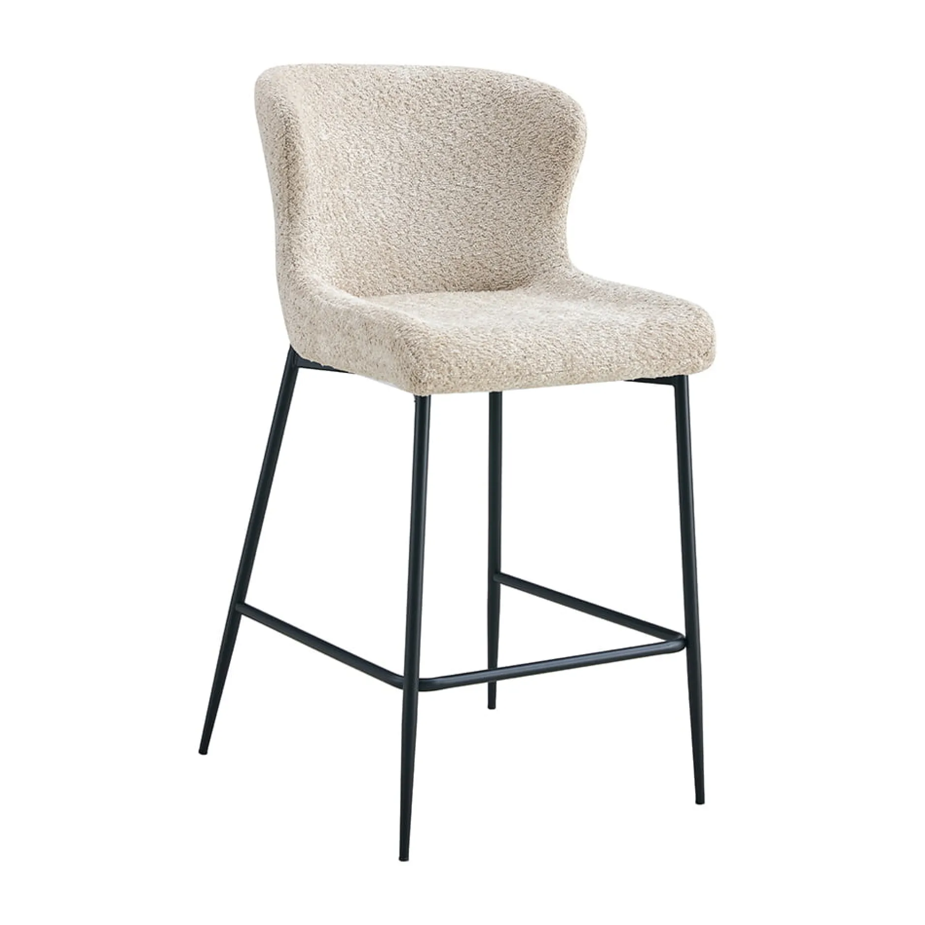 Barkruk Jolie Bouclé Beige – Set van 2^Huisenthuis Best