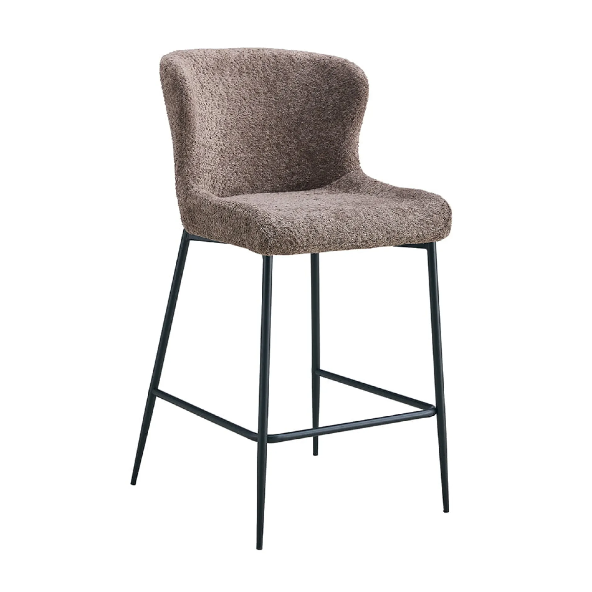 Barkruk Jolie Bouclé Zand – Set van 2^Huisenthuis Clearance