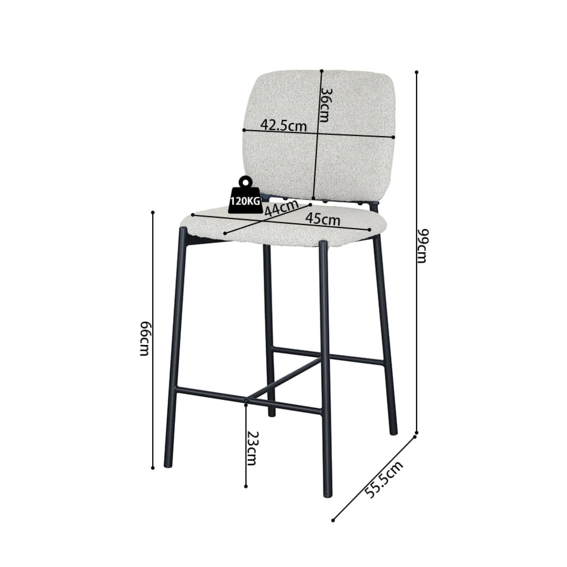 Barkruk Killian Beige – Set van 2^Huisenthuis Discount