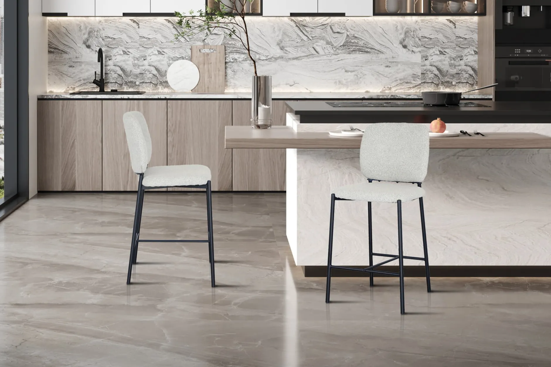 Barkruk Killian Beige – Set van 2^Huisenthuis Discount