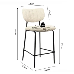 Barkruk Lidy Beige – Set van 2^Huisenthuis Clearance