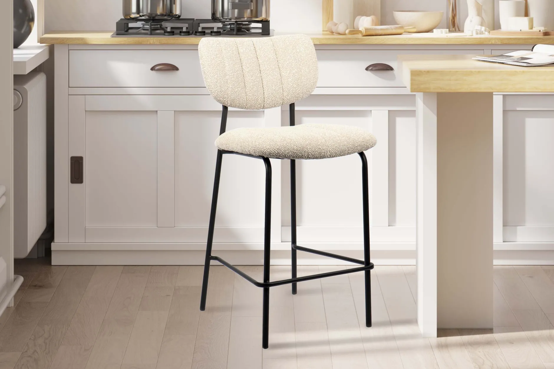 Barkruk Lidy Beige – Set van 2^Huisenthuis Clearance