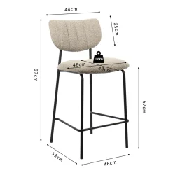 Barkruk Lidy Bruin – Set van 2^Huisenthuis Discount