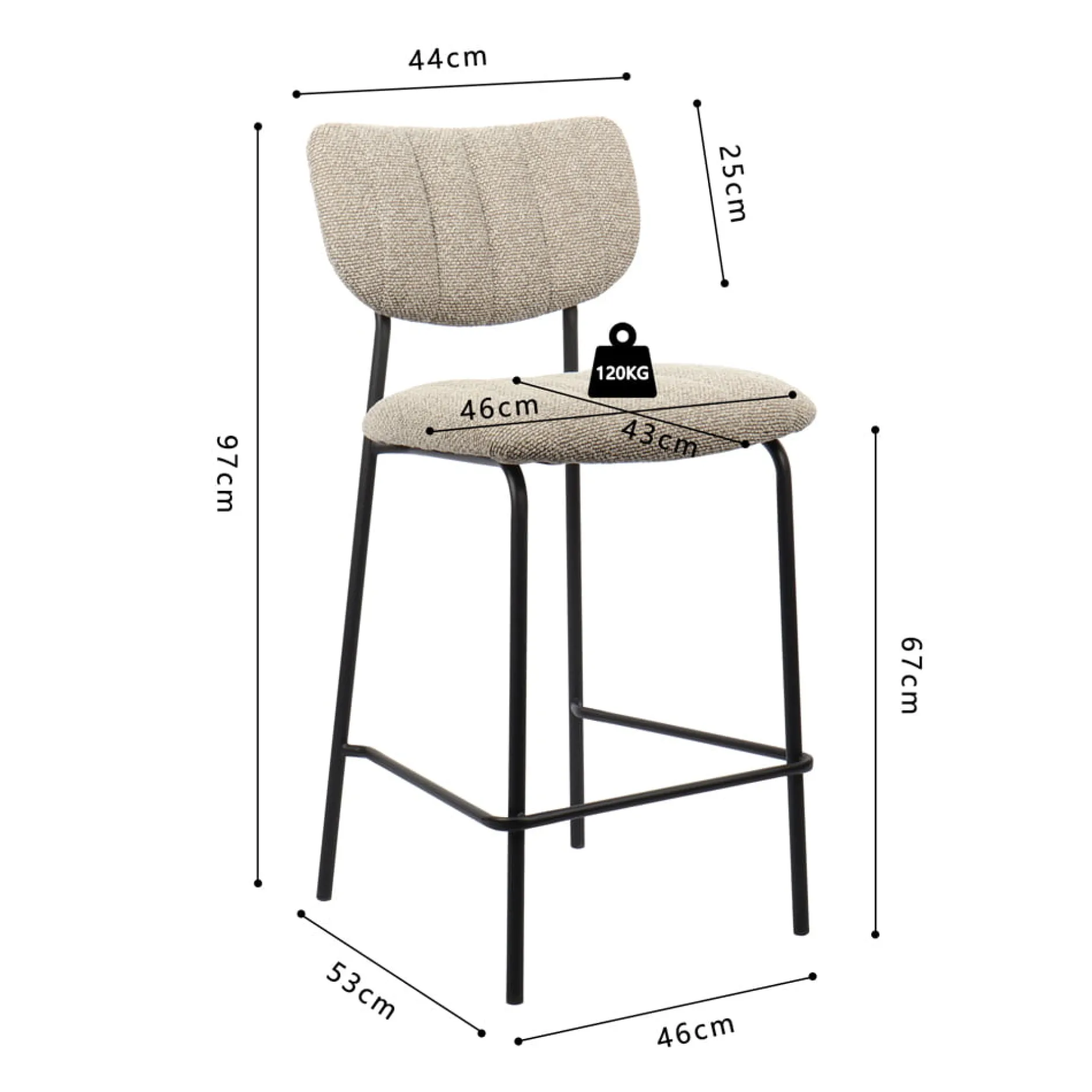 Barkruk Lidy Bruin – Set van 2^Huisenthuis Discount