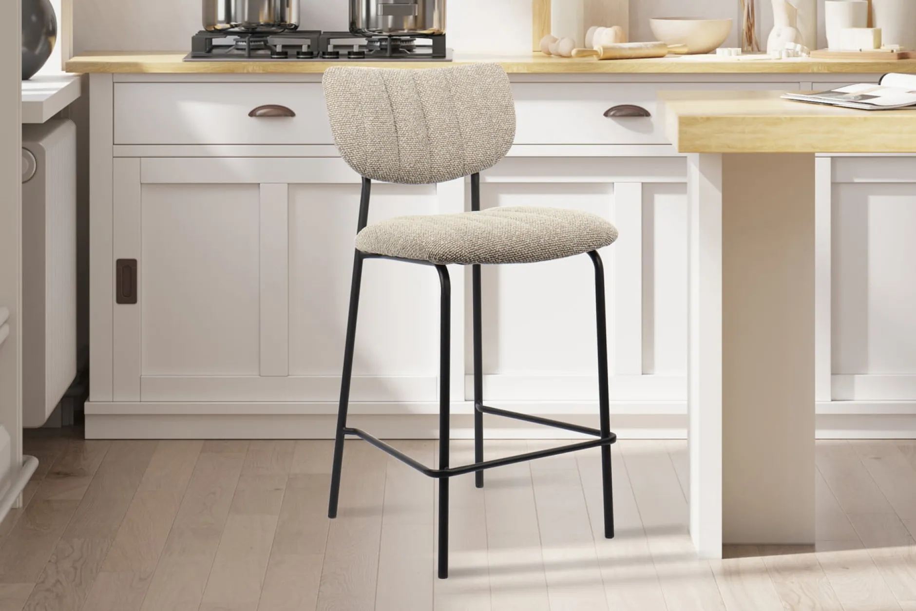 Barkruk Lidy Bruin – Set van 2^Huisenthuis Discount