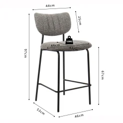 Barkruk Lidy Donkergrijs – Set van 2^Huisenthuis Clearance