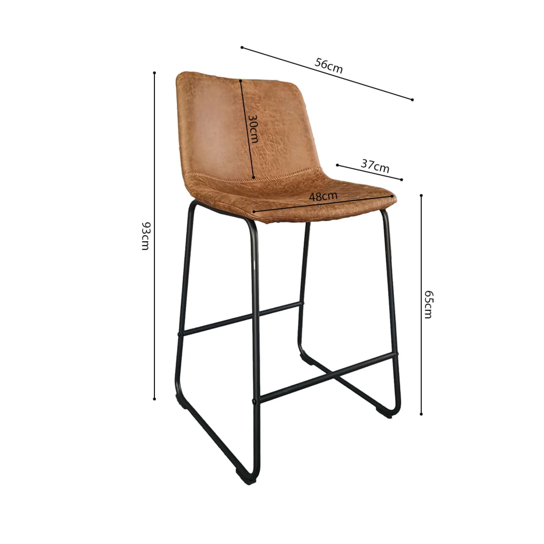 Barkruk Logan Kunstleer – Set van 2^Huisenthuis New