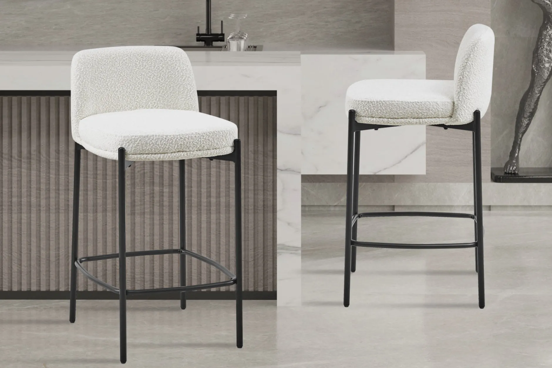 Barkruk Lylou Stof – Set van 2^Huisenthuis Discount