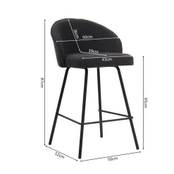 Barkruk Riley Bouclé – Set van 2^Huisenthuis Best