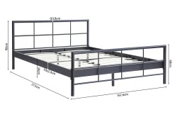Bed Chuck Donkergrijs 160×200 cm^Huisenthuis Online