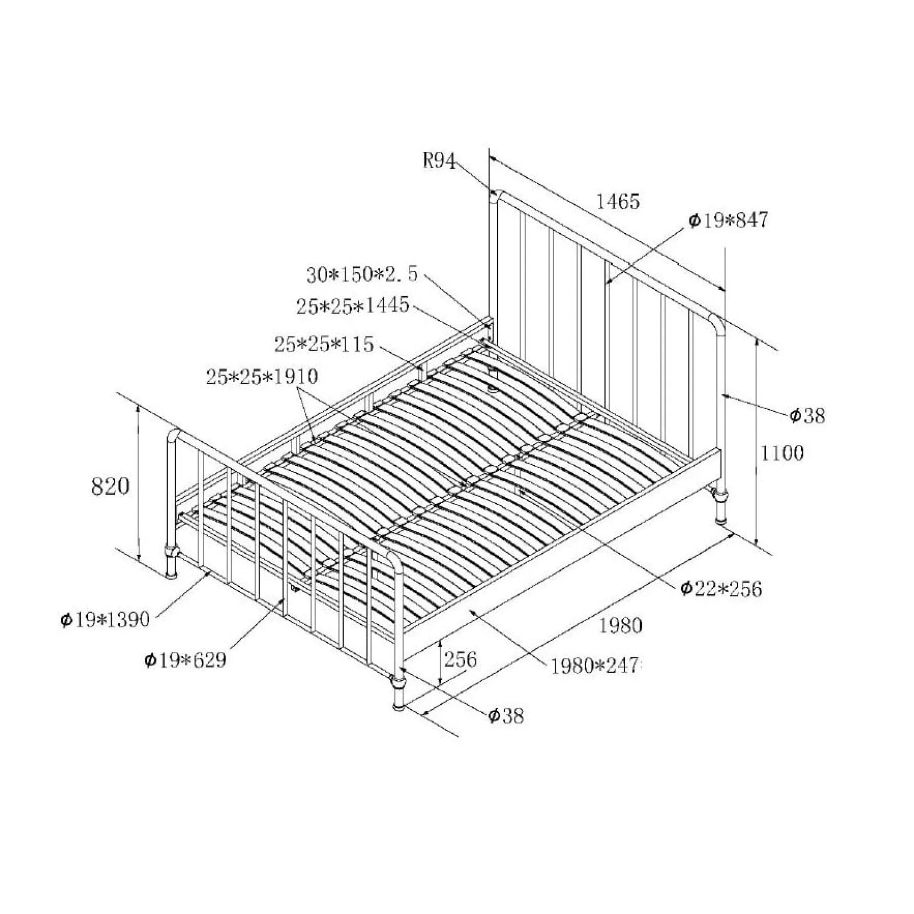 Bed Jay 140×200 cm^Huisenthuis New