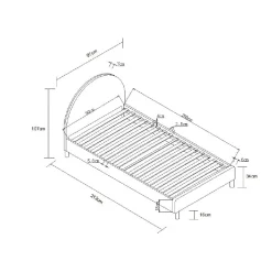 Bed Victoria Bouclé 90×200 cm^Huisenthuis Sale