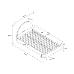 Bed Victoria Bouclé 140×200 cm^Huisenthuis