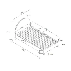 Bed Victoria Bouclé 90×200 cm^Huisenthuis Discount