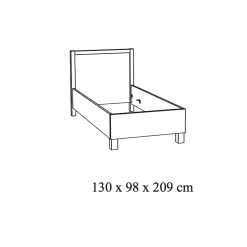 Bed Yumi Eiken 120x200cm^Huisenthuis Clearance