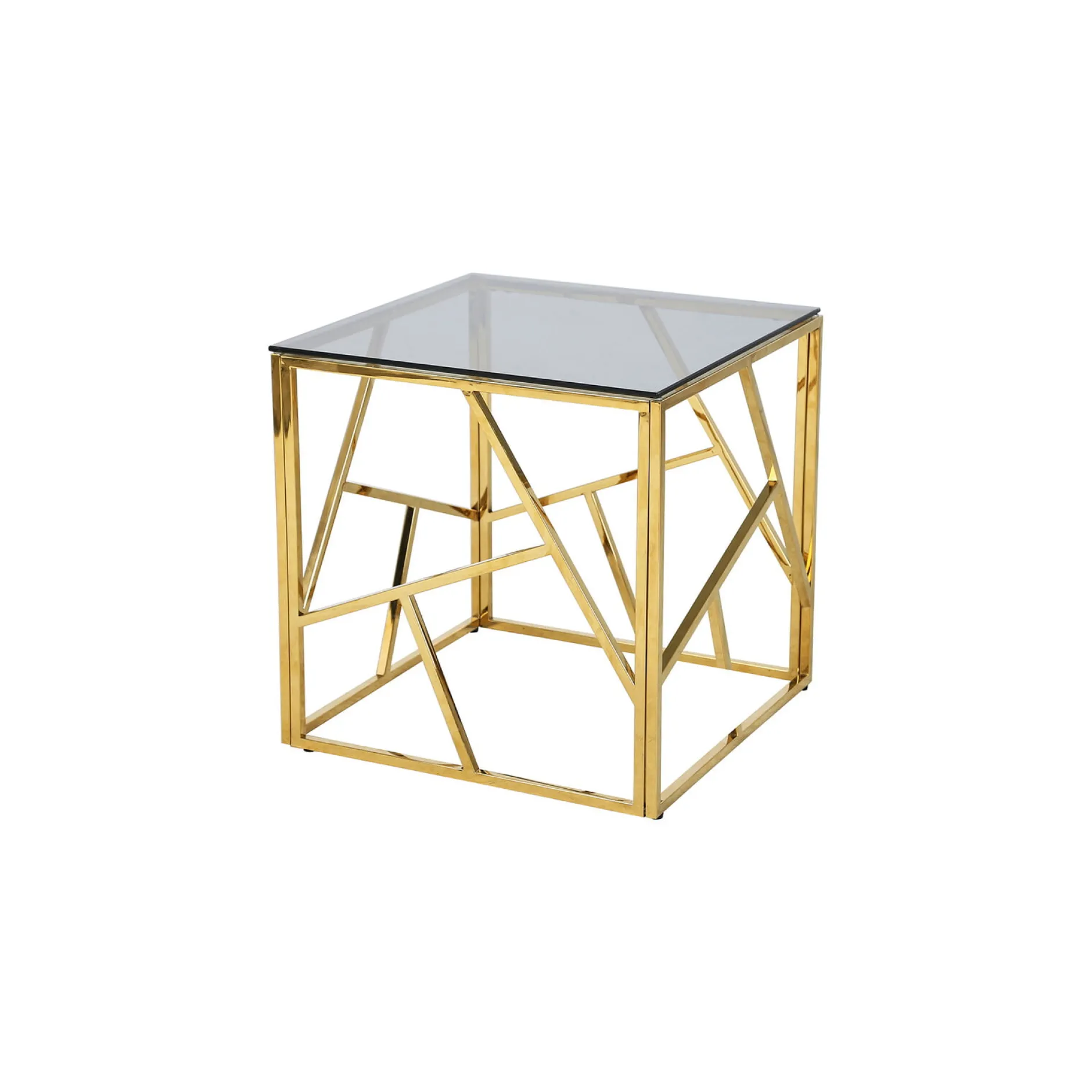 Bijzettafel Benin Goud 55×55 cm^Huisenthuis Best