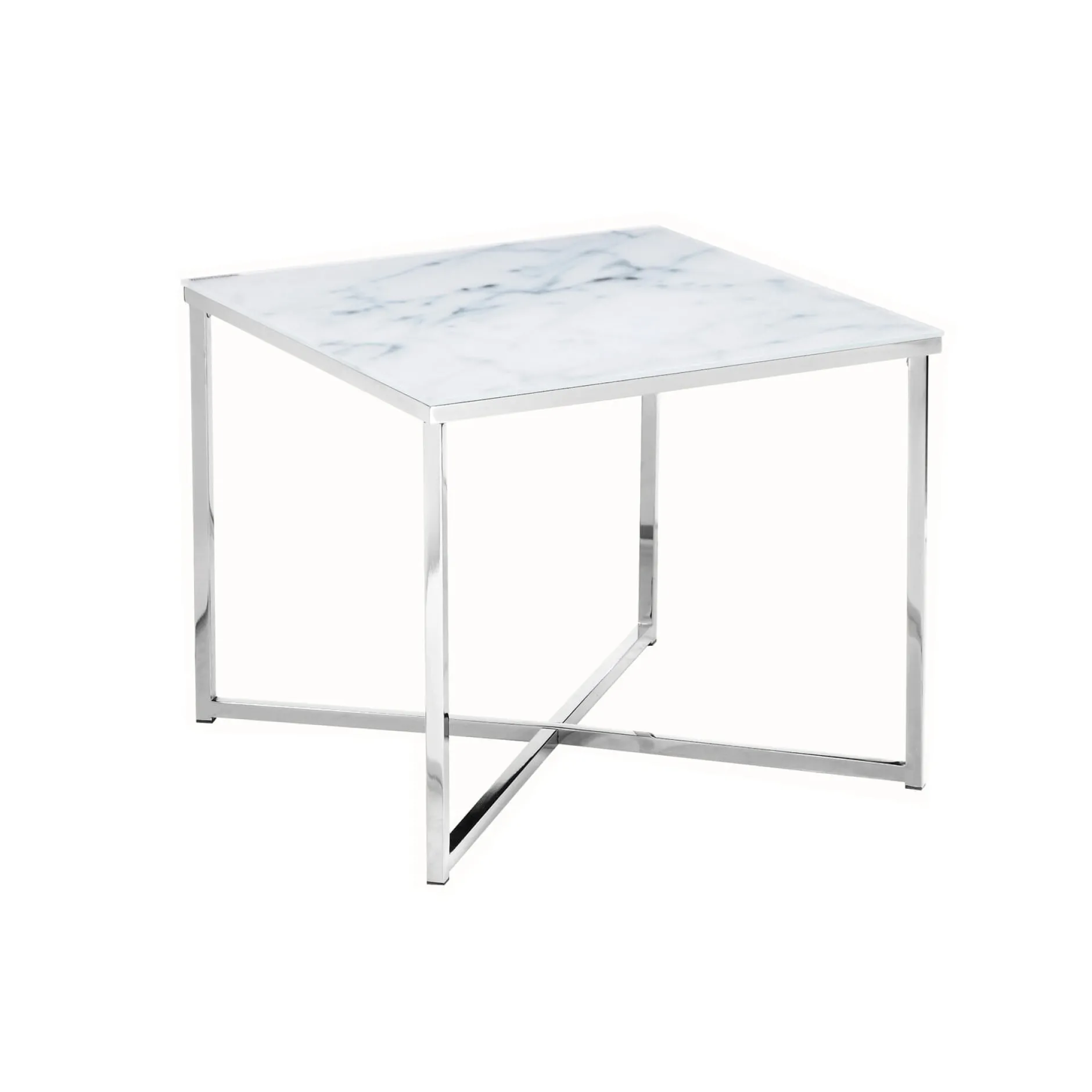 Bijzettafel Zaar Wit-Chroom^Huisenthuis Clearance