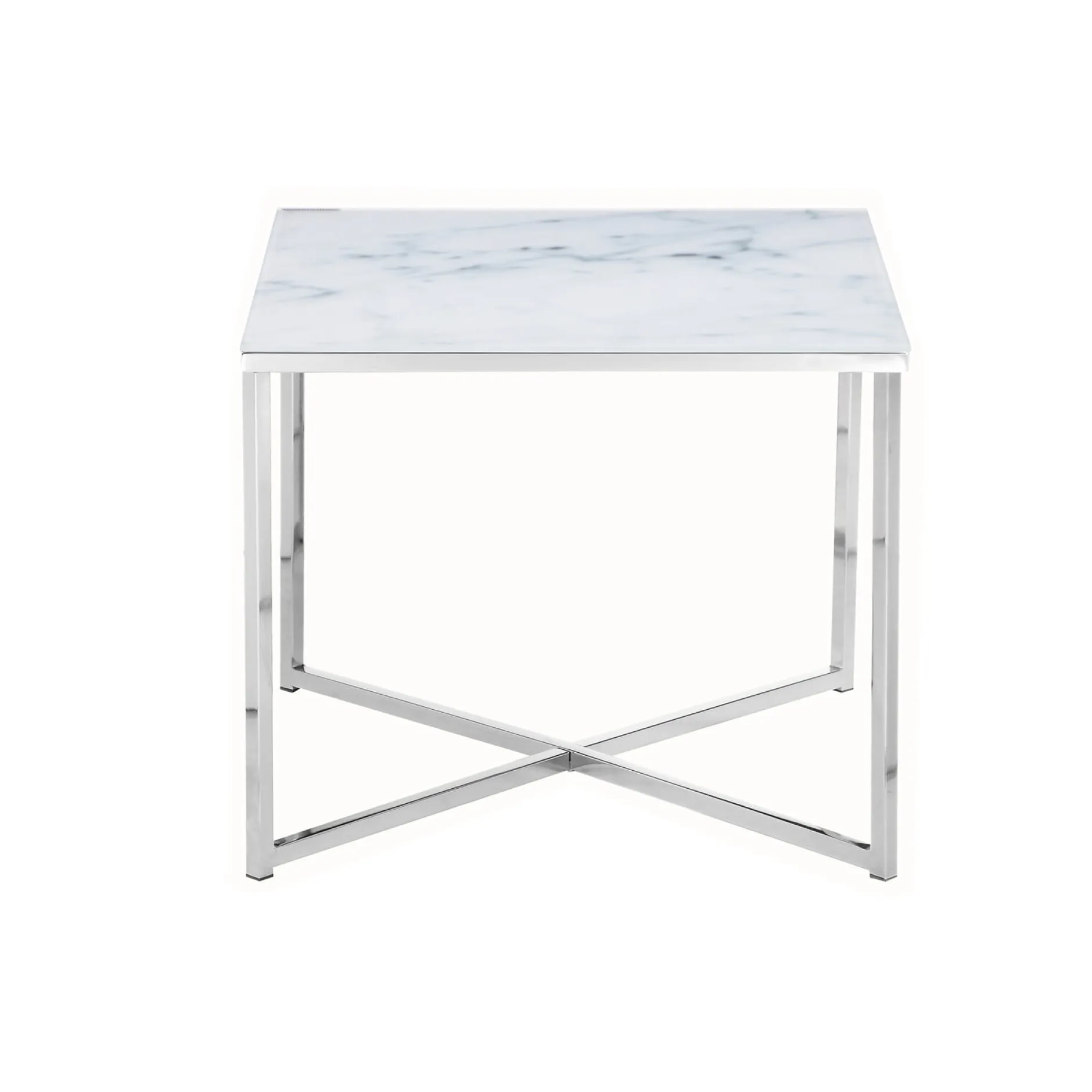 Bijzettafel Zaar Wit-Chroom^Huisenthuis Clearance