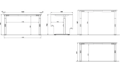 Bureau Galileo 140 cm^Huisenthuis New