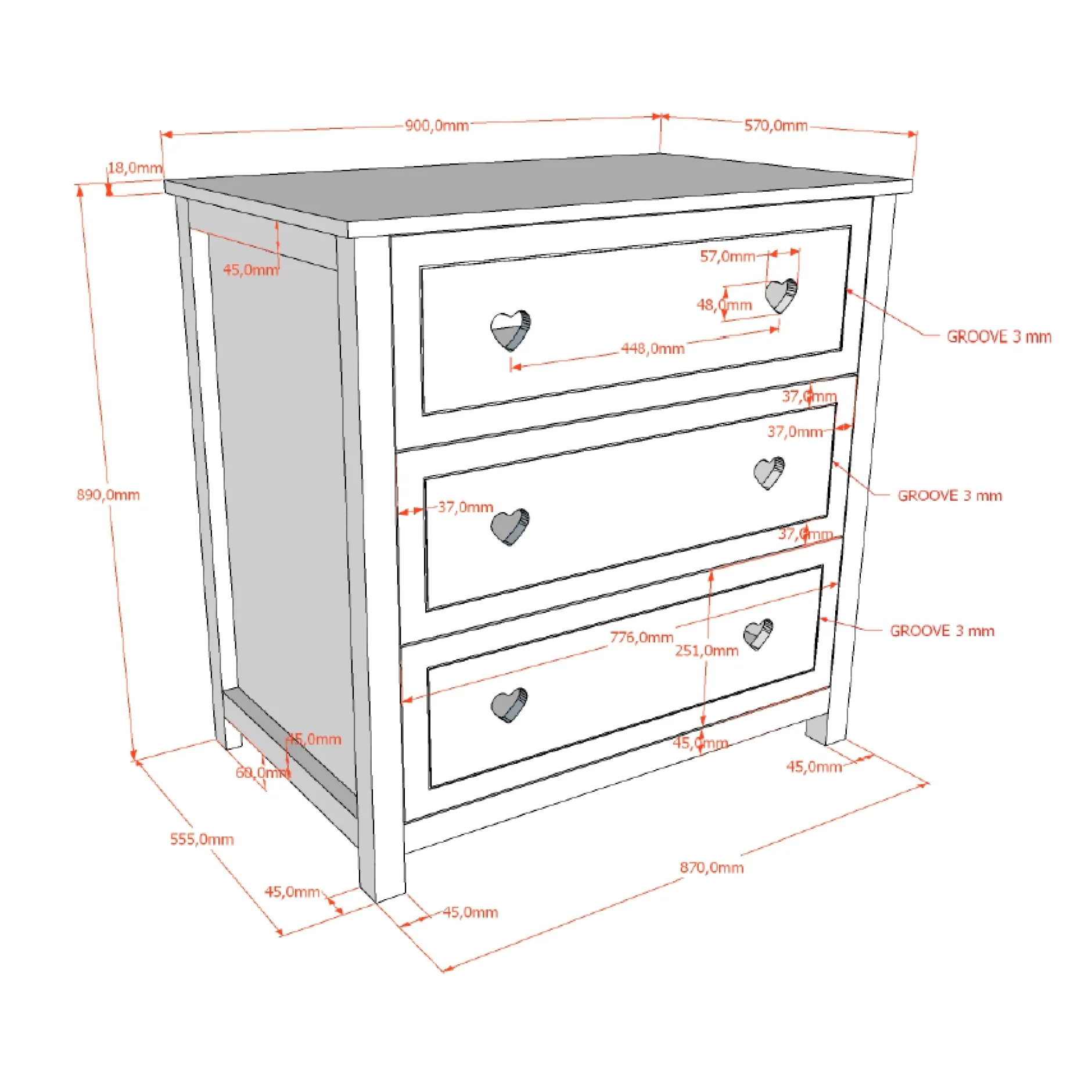 Commode Fenna Wit^Huisenthuis Clearance