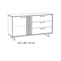 Dressoir Myron 164 cm^Huisenthuis Hot