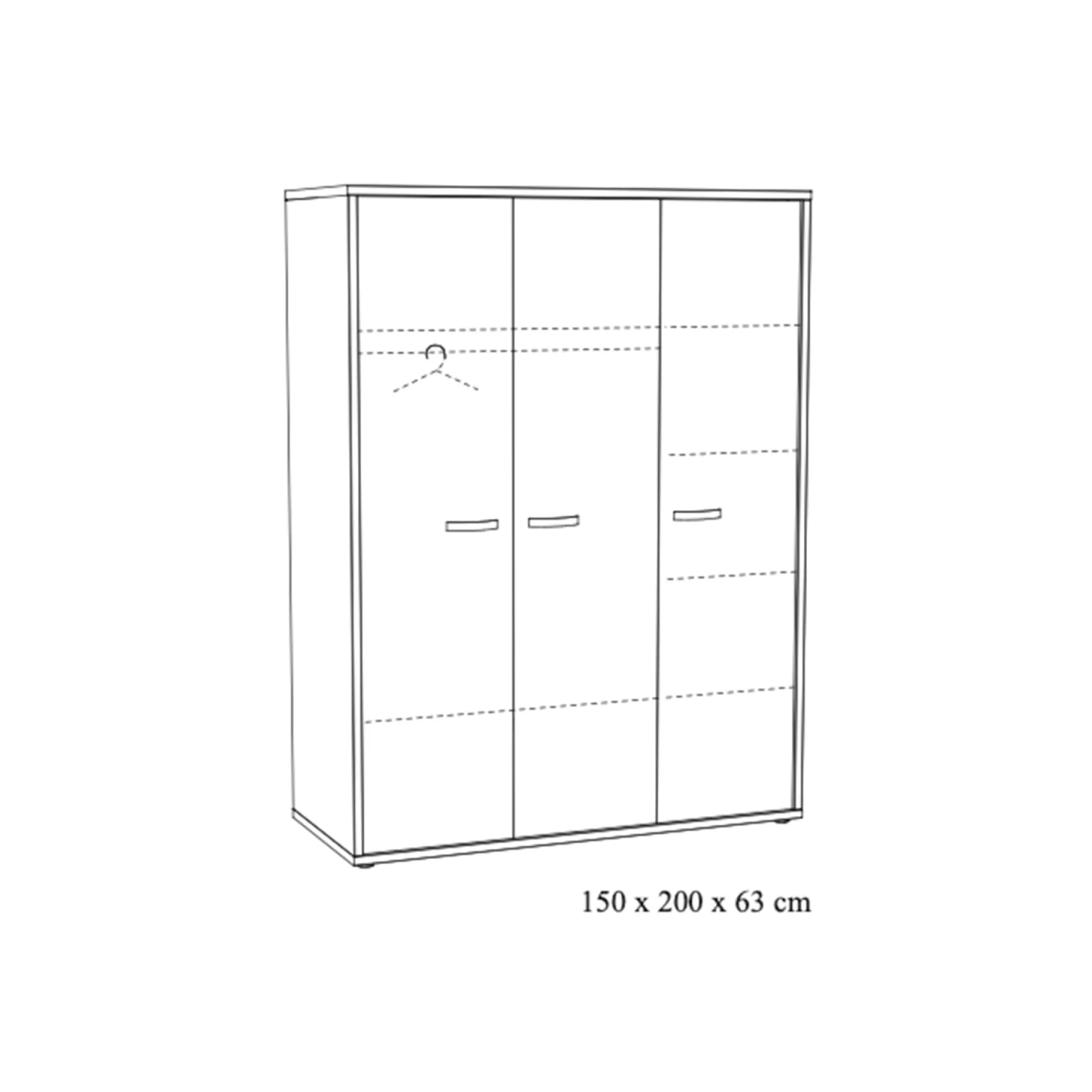 Driedeurskast Gabon Eiken^Huisenthuis Clearance