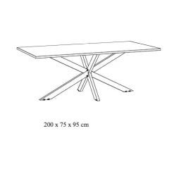 Eetkamertafel Myron 200 cm^Huisenthuis Clearance