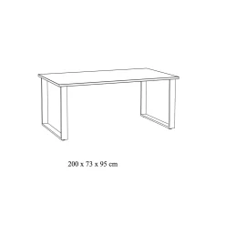 Eettafel 200cm^Huisenthuis