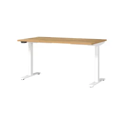 Elektrisch zit-sta Bureau Galileo Eiken Wit 140 cm^Huisenthuis Outlet