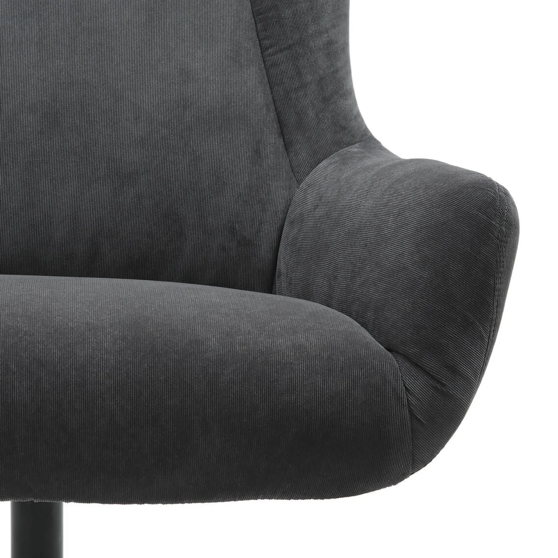 Fauteuil en poef Siem Grijs^Huisenthuis Hot