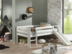 Halfhoogslaper Charlie Grenen 90×200 cm – Met ladder en glijbaan^Huisenthuis Sale