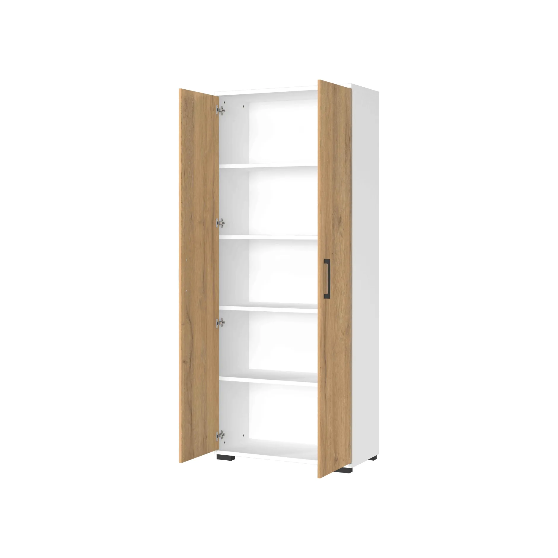 Hoge dichte kantoorkast Discovery Eiken Wit^Huisenthuis Online